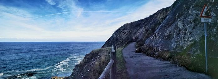 Panoramic view of sea against sky