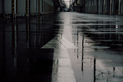 Narrow walkway in city
