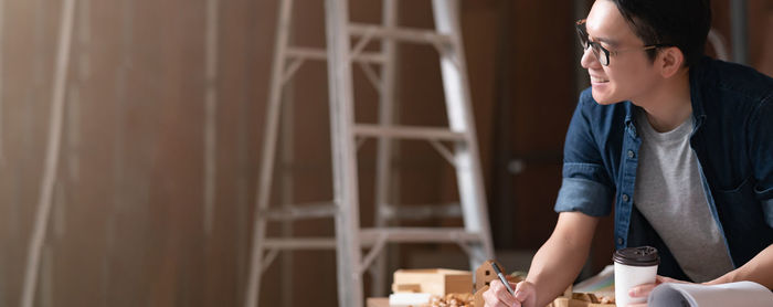 Midsection of woman working