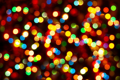 Defocused image of illuminated lights