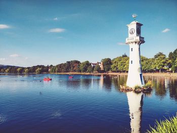 Lighthouse on lake