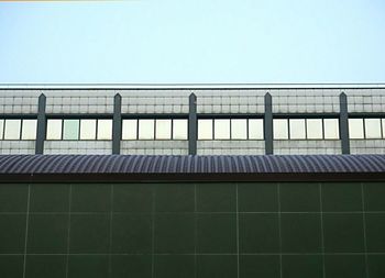 Exterior of city against clear sky