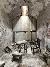 Interior of old abandoned building