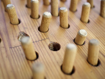 Close-up of objects on table