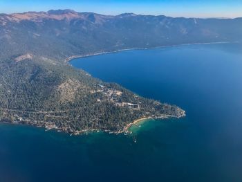 Aerial view of bay