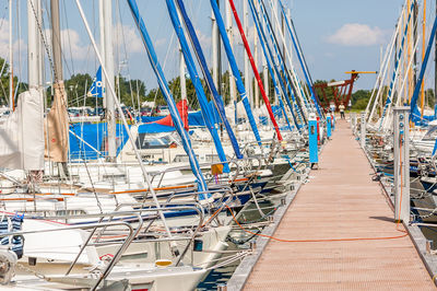 Row of boats in harbor