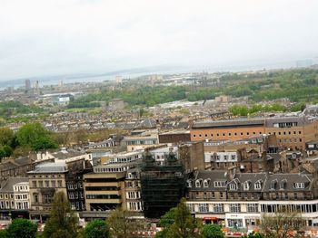 High angle shot of cityscape