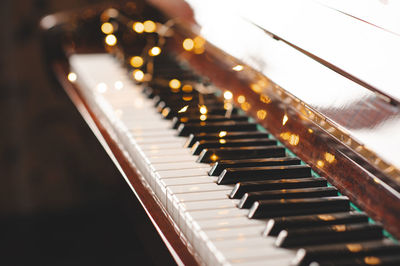 Close-up of piano
