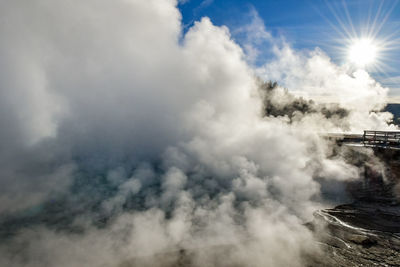 Aerial view of clouds in sky