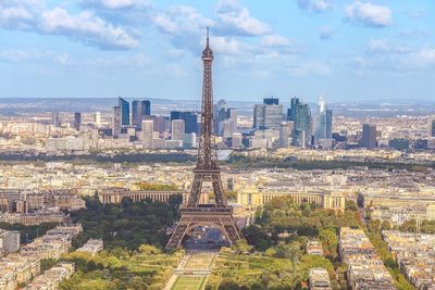 View of eiffel tower from above, paris, france 