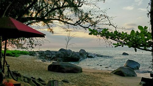 Scenic view of sea against sky