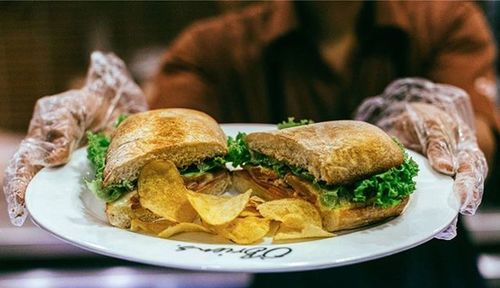 Close-up of served food