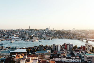 High angle view of istanbul cityscape