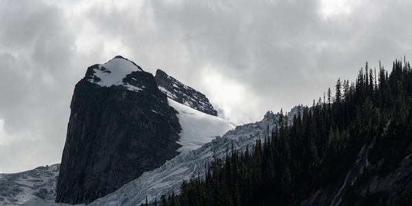 Panoramic view of snowcapped mountains against sky