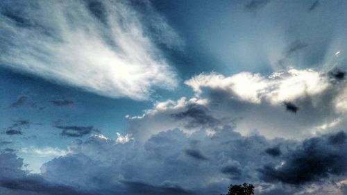 Low angle view of cloudy sky