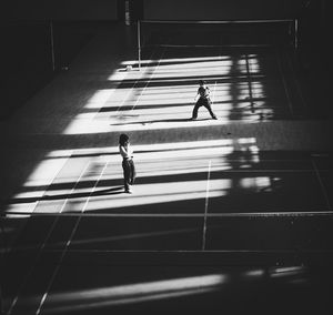 People walking on zebra crossing