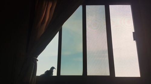 Close-up of window at home