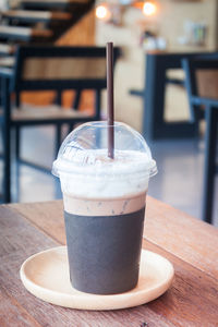 Close-up of drink on table