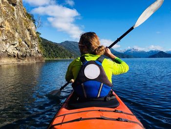 A privat kayak tour on the lago espejo in villa la angostura/argentina