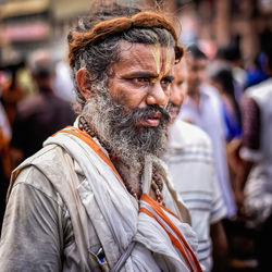 Close-up portrait of man outdoors