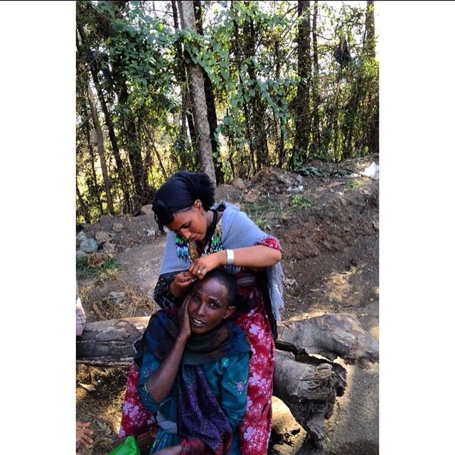 FATHER AND DAUGHTER IN FOREST