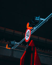 Low angle view of road sign