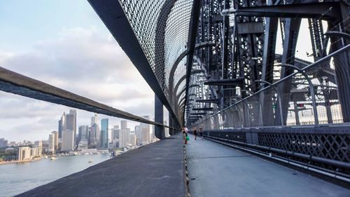 View of bridge and buildings in city