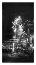 Low angle view of firework display