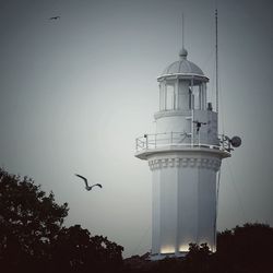 View of lighthouse against clear sky