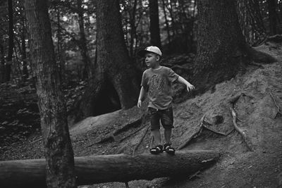 Man in forest