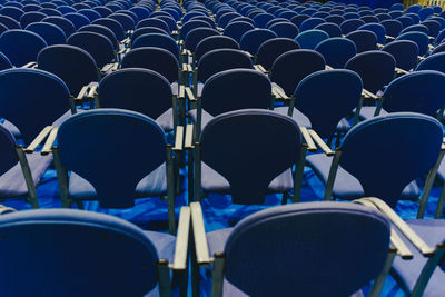 Full frame shot of empty chairs