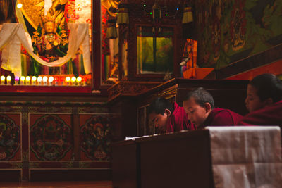 Group of people in temple