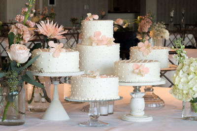 Polka dot wedding cakes