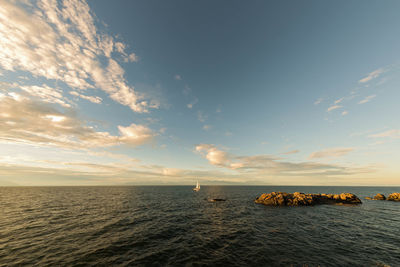 Scenic view of sea against sky