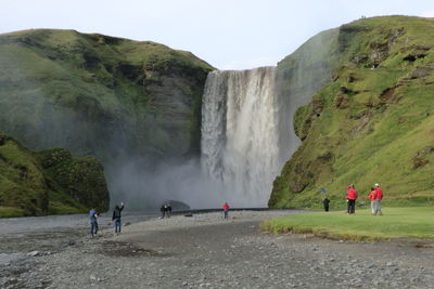 Tourists on mountain