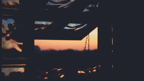 View of trees at sunset