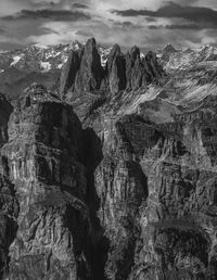 Scenic view of rock formation against sky