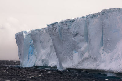 Scenic view of frozen sea against sky