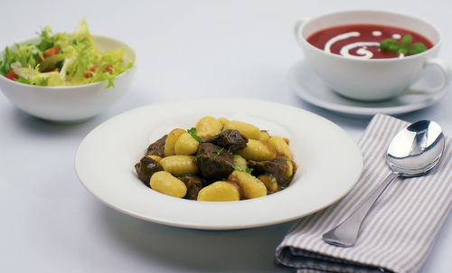 Close-up of served food