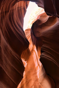 Low angle view of rock formation