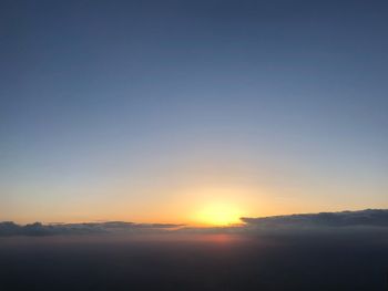 Scenic view of landscape against sky during sunset