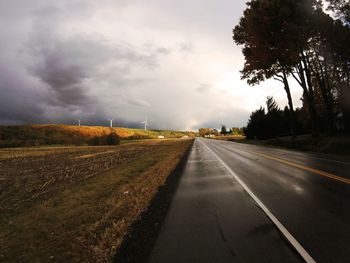 Road against sky