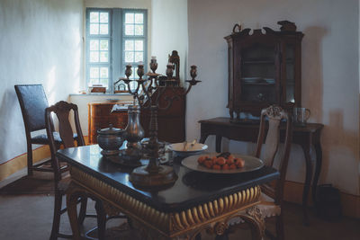 Table and chairs at home