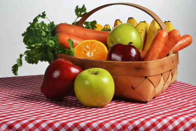 Close-up of cherries on tree
