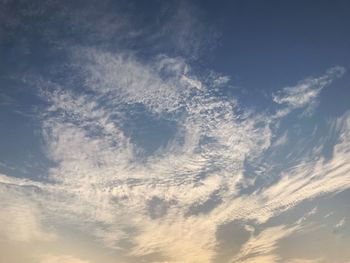 Low angle view of clouds in sky
