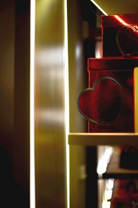 Close up of electric lamp