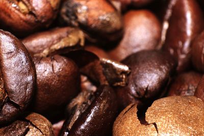 Full frame shot of roasted coffee beans