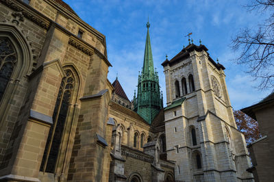 Low angle view of historic building against sky