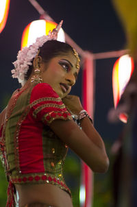 Young woman looking away
