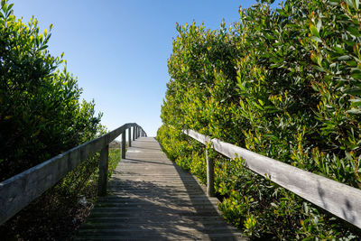 Pier over lake against sky